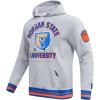 Pro Standard NCAA mens Mens College Classic Chenille Brushed Back French Terry Pull Over Hoodie(Heather Grey/Royal/Orange)