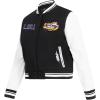 Pro Standard NCAA womens Womens College Classic Chenille Wool Varsity Jacket(Black/White)