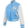 Pro Standard NCAA womens Womens College Classic Chenille Wool Varsity Jacket(University Blue/White)
