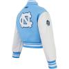 Pro Standard NCAA womens Womens College Classic Chenille Wool Varsity Jacket(University Blue/White)
