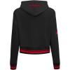 Pro Standard NCAA womens Womens College Classic Essentials Brushed Back French Terry Cropped Pullover Hoodie(Black/Red)