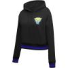 Pro Standard NCAA womens Womens College Classic Essentials Brushed Back French Terry Cropped Pullover Hoodie(Black/Royal Blue/Black)