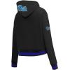 Pro Standard NCAA womens Womens College Classic Essentials Brushed Back French Terry Cropped Pullover Hoodie(Black/Royal Blue/Black)