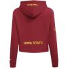 Pro Standard NCAA womens Womens College Classic Essentials Brushed Back French Terry Cropped Pullover Hoodie(Cardinal Red)