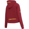 Pro Standard NCAA womens Womens College Classic Essentials Brushed Back French Terry Cropped Pullover Hoodie(Cardinal Red)