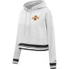 Pro Standard NCAA womens Womens College Classic Essentials Brushed Back French Terry Cropped Pullover Hoodie(Heather Gray/Black)