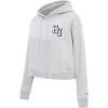 Pro Standard NCAA womens Womens College Classic Essentials Brushed Back French Terry Cropped Pullover Hoodie(Heather Grey)