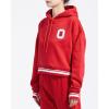 Pro Standard NCAA womens Womens College Classic Essentials Brushed Back French Terry Cropped Pullover Hoodie(Red)