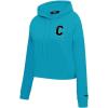 Pro Standard NCAA womens Womens College Classic Essentials Brushed Back French Terry Cropped Pullover Hoodie(Teal)