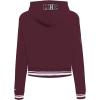 Pro Standard NCAA womens Womens College Classic Essentials Brushed Back French Terry Cropped Pullover Hoodie(Wine)
