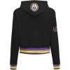 Pro Standard Womens College Classic Essentials Cropped Pullover Hoodie(Black/Purple)