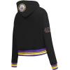 Pro Standard Womens College Classic Essentials Cropped Pullover Hoodie(Black/Purple)