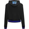 Pro Standard Womens College Classic Essentials Cropped Pullover Hoodie(Black/Royal Blue/Black)