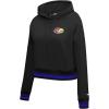 Pro Standard Womens College Classic Essentials Cropped Pullover Hoodie(Black/Royal Blue/Black)