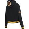 Pro Standard Womens College Classic Essentials Cropped Pullover Hoodie(Black/Yellow)
