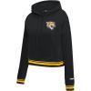 Pro Standard Womens College Classic Essentials Cropped Pullover Hoodie(Black/Yellow)
