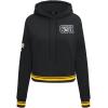 Pro Standard Womens College Classic Essentials Cropped Pullover Hoodie(Black/Yellow)