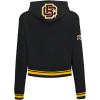 Pro Standard Womens College Classic Essentials Cropped Pullover Hoodie(Black/Yellow)