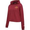 Pro Standard Womens College Classic Essentials Cropped Pullover Hoodie(Cardinal Red)