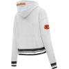 Pro Standard Womens College Classic Essentials Cropped Pullover Hoodie(Heather Gray/Black)