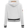 Pro Standard Womens College Classic Essentials Cropped Pullover Hoodie(Heather Gray/Black)