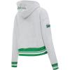 Pro Standard Womens College Classic Essentials Cropped Pullover Hoodie(Heather Grey/Green)