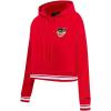 Pro Standard Womens College Classic Essentials Cropped Pullover Hoodie(Red)