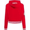 Pro Standard Womens College Classic Essentials Cropped Pullover Hoodie(Red)