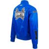Pro Standard Womens College Hampton University Classic Essentials Satin Jacket Royal Blue Xl