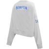 Pro Standard Womens College Hampton University College Classic Essentials Crewneck Sweatshirt Heather Grey M