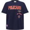 Big Boys NBA Retro Classics Cotton Taping Tee(Midnight Navy/Red)