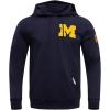 Pro Standard Mens College University Of Michigan College Classic Chenille Pull Over Hoodie Midnight Navy M