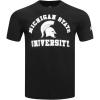 Pro Standard Mens Michigan State University Classic Chenille Short Sleeve Tee Black M
