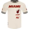 Pro Standard NBA Mens Mens NBA Retro Classics Cotton Double Knit Short Sleeve Tee(Eggshell/ Black)