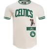 Pro Standard NBA Mens Mens NBA Retro Classics Cotton Double Knit Short Sleeve Tee(Eggshell/ Kelly Green)