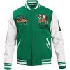 Pro Standard NCAA mens Mens College Campus Ransom Wool Varsity Jacket(Kelly Green/ White)