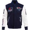 Pro Standard NCAA mens Mens College Campus Ransom Wool Varsity Jacket(Midnight Navy/White)