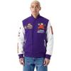 Pro Standard NCAA mens Mens College Campus Ransom Wool Varsity Jacket(Purple/White)