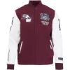 Pro Standard NCAA mens Mens College Campus Ransom Wool Varsity Jacket(Wine/White)