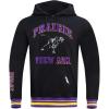 Pro Standard NCAA mens Mens College Classic Chenille Brushed Back French Terry Pull Over Hoodie(Black/Purple)