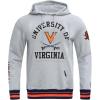 Pro Standard NCAA mens Mens College Classic Chenille Brushed Back French Terry Pull Over Hoodie(Heather Grey/Midnight Navy/Orange)