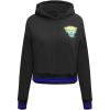 Pro Standard NCAA womens Womens College Classic Essentials Brushed Back French Terry Cropped Pullover Hoodie(Black/Royal Blue/Black)
