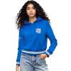 Pro Standard NCAA womens Womens College Classic Essentials Brushed Back French Terry Cropped Pullover Hoodie(Royal Blue)