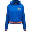 Pro Standard NCAA womens Womens College Classic Essentials Brushed Back French Terry Cropped Pullover Hoodie(Royal/Orange/Royal)