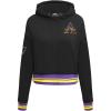 Pro Standard Womens College Classic Essentials Cropped Pullover Hoodie(Black/Purple)