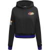Pro Standard Womens College Classic Essentials Cropped Pullover Hoodie(Black/Royal Blue/Black)