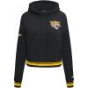 Pro Standard Womens College Classic Essentials Cropped Pullover Hoodie(Black/Yellow)