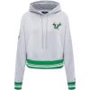 Pro Standard Womens College Classic Essentials Cropped Pullover Hoodie(Heather Grey/Green)