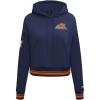 Pro Standard Womens College Classic Essentials Cropped Pullover Hoodie(Midnight Navy/Orange/Midnight Navy)