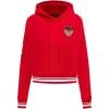 Pro Standard Womens College Classic Essentials Cropped Pullover Hoodie(Red)